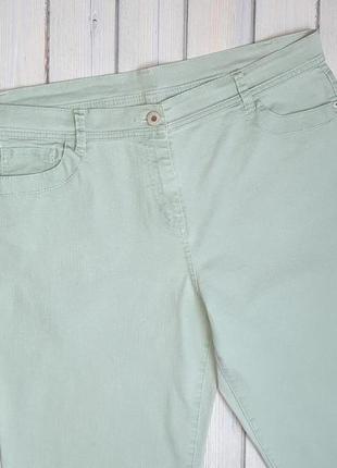 💥1+1=3 мятные джинсовые капри бриджи marks &amp; spencer, размер 56 - 583 фото
