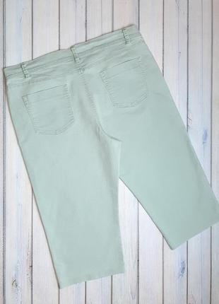 💥1+1=3 мятные джинсовые капри бриджи marks &amp; spencer, размер 56 - 584 фото