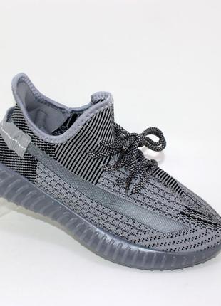 Летние серые дышащие мужские кроссовки сетка из yeezy,текстильные, легкие на лето с сеткой не дорого1 фото