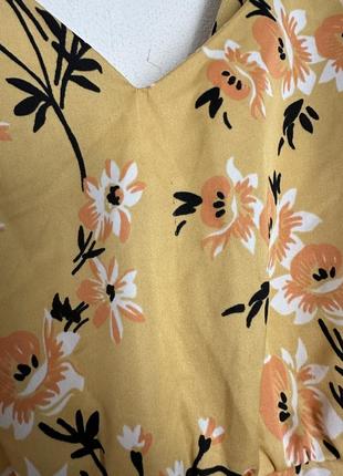 Весеннее платье макси на бретельках с присборенной талией и цветочным принтом asos design8 фото