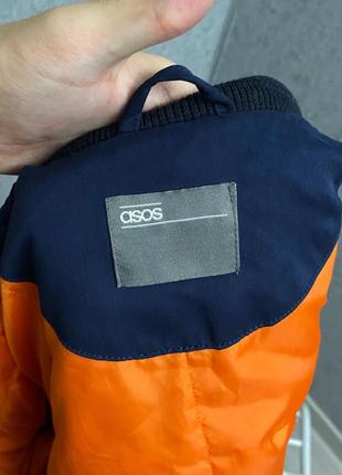 Синяя куртка бомбер от бренда asos6 фото