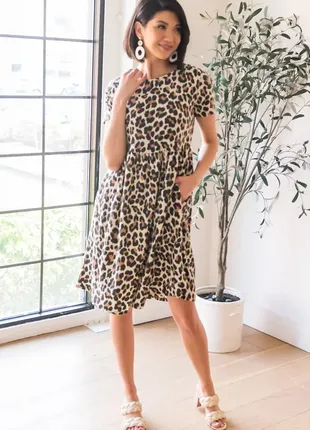 Сукня з леопардовим принтом1 фото