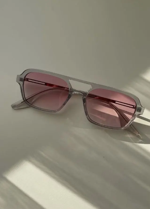 Розовые очки, имиджевые, новые, стильный аксессуар