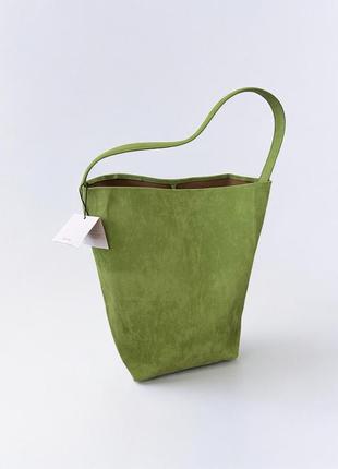 The row tote bag green сумка шопер1 фото