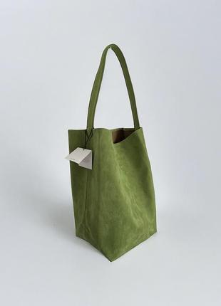 The row tote bag green сумка шопер5 фото