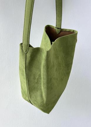 The row tote bag green сумка шопер6 фото