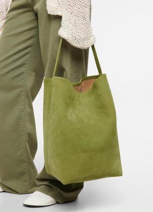 The row tote bag green сумка шопер2 фото