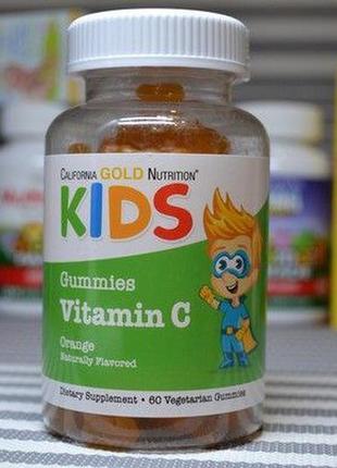 Вітамін с для дітей, сша, апельсиновий смак, аскорбінова кислота, 60 шт3 фото