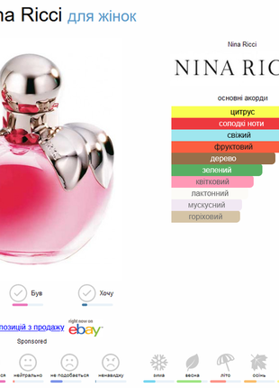 Nina ricci nina edt 30ml2 фото