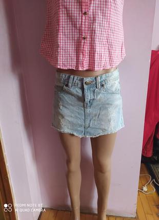 Спідниця міні джинс, іспанія, розмір 38