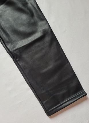 Стильные кожаные брюки-леггинсы tm ellie angels. размер 42 (48)5 фото