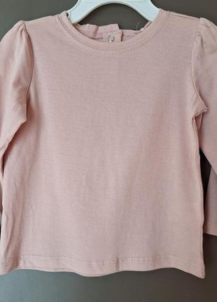Реглан, лонгслив, футболка с длинными рукавами, 80 р, reserved,пастельный розовый цвет,1 фото
