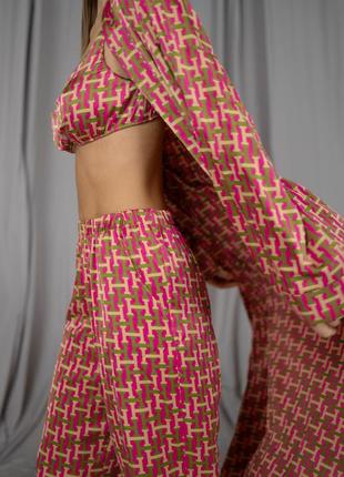 Шовковий жіночий домашній комплект з халатом максі, халат максі, домашній комплект з ліфом3 фото