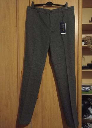 Прямые мужские брюки из коллекции ovs piombo, 20% шерсти. цена покупки - 45 евро.2 фото