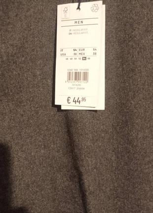 Прямые мужские брюки из коллекции ovs piombo, 20% шерсти. цена покупки - 45 евро.4 фото