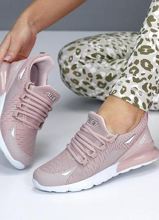 Пудровые розовые кроссовки для девушек текстильные для активного дня, спорт размеры 36,37,39,40,41,31 фото