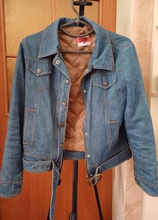 Джинсовка винтаж, стильная, брендовая, с подкладкой, тренд, дорога