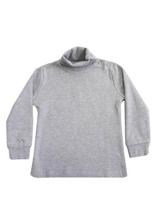 Гольф сірого кольору базовий з кнопками lovetti