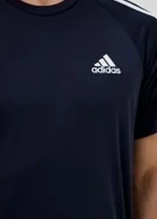 Чоловіча спортивна футболка adidas aeroready sereno 3-stripes tee10 фото