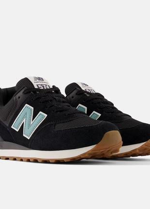 New balance 574 кожаные кроссовки