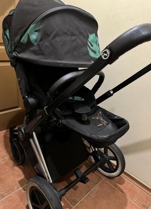 Коляска cybex priam platinum 2в1 люлька и прогулочный блок