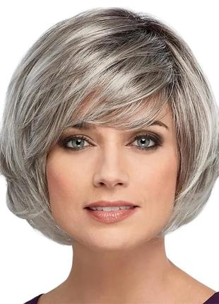 Перука коротка пепельна ombre bob, термоволокно vc hairjoy a3