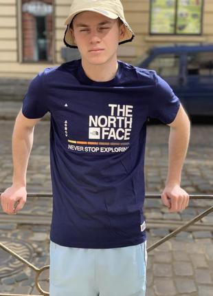Футболки the north face с большим логотипом новые коттоновые унисекс