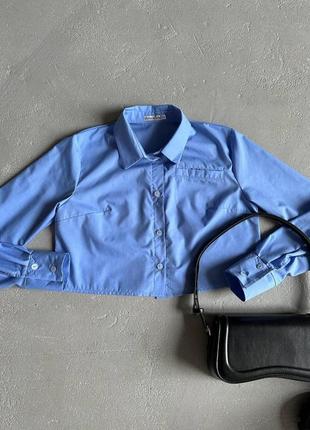 Женская бомбезная укороченная рубашка из 100% хлопка, s-m,m-l (rl)6 фото