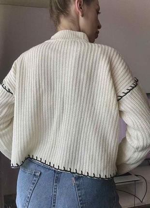 Вязаний светр вязаний свитер вязка  свитшот3 фото