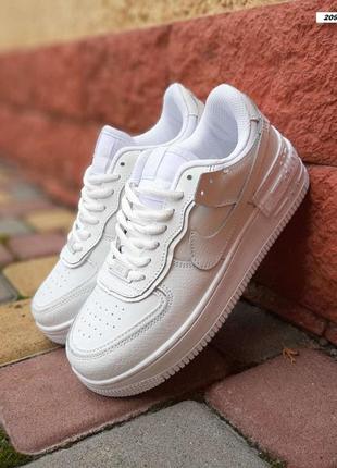 Nike air force 1 shadow белые кроссовки женские найдоу осенние демисезонные демисезонные низкие кожа кожа кожа