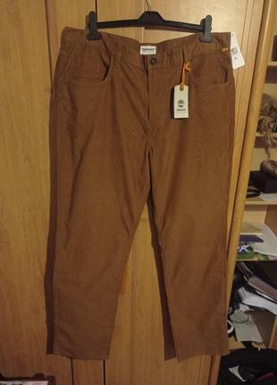 Мужские прямые брюки timeberland коричневого цвета. новые. цена покупки - 80 евро.3 фото