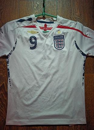 Коллекционная футбольная джерси umbro england home 2007/09 way...