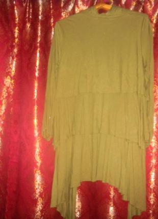 South кардиган вискоза 100% цвет оливка ,каскад