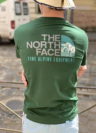Футболки the north face великий логтип на спині гори туристичні літні