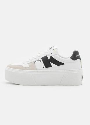 Сникерсы calvin klein jeans cupsole flatform laceup кроссовки на платформе2 фото