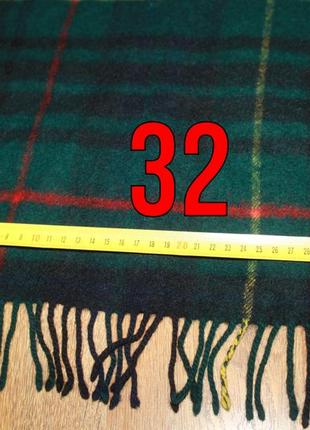 Шотландский шерстяной шарф в клетку 170*32см. 100% шерсть mcgregor4 фото