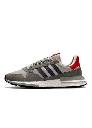 Мужские кроссовки adidas originals zx 500 gray серые замшевые повседневные кроссовки адидас весна лето