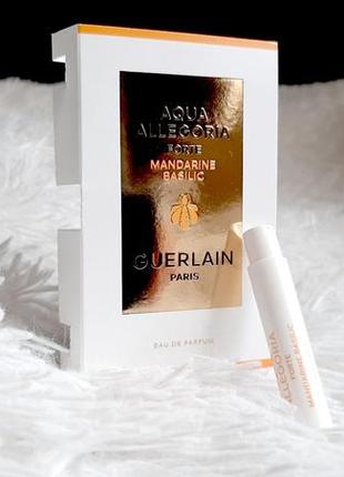 Guerlain aqua allegoria forte mandarine basilic💥original миниатюра пробник mini spray 1 мл в книжке