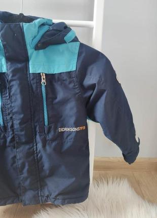 Синяя лыжная куртка на мальчика от didriksons1913, на 3-4 года6 фото