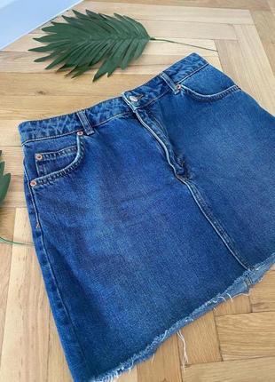 Top shop джинсовая синяя юбка юбка 40eur l
