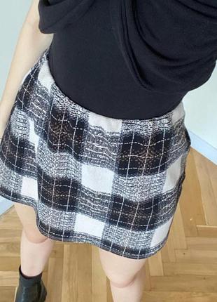 Спідниця boohoo l в клітинку міні на резинці