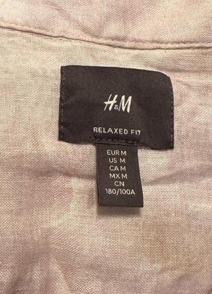 Брендова сорочка унісекс h&m, 100% льон, розмір m5 фото
