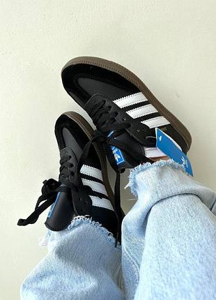 Кроссовки adidas samba « black gum » premium