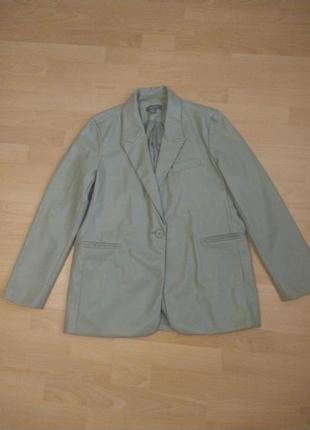 Кожаный женский пиджак размер xl1 фото