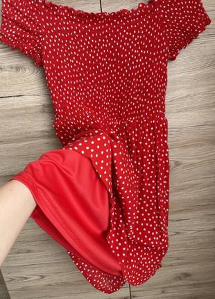 Красное платье в горошек от h&amp;m2 фото
