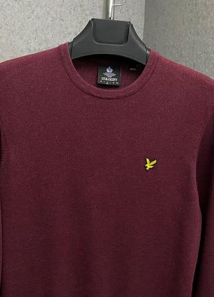 Бордовый свитер от бренда lyle&scott3 фото