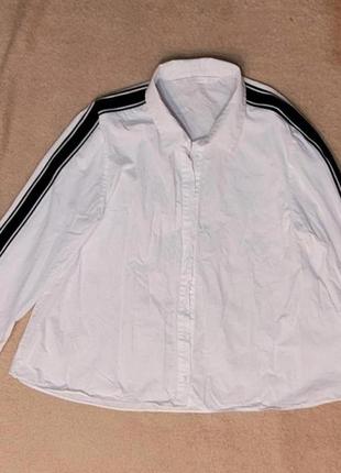 Сорочка блуза з лампасом zara м2 фото