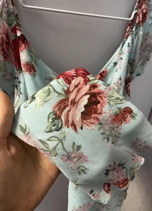 Ніжна блуза у квітковий принт5 фото