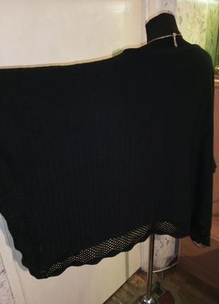 Асимметричная,трикотажной вязки,бохо туника-блузка-балахон,мега батал,ellos2 фото