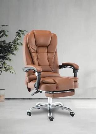 Офісне крісло керівника virgo x6 коричневе1 фото